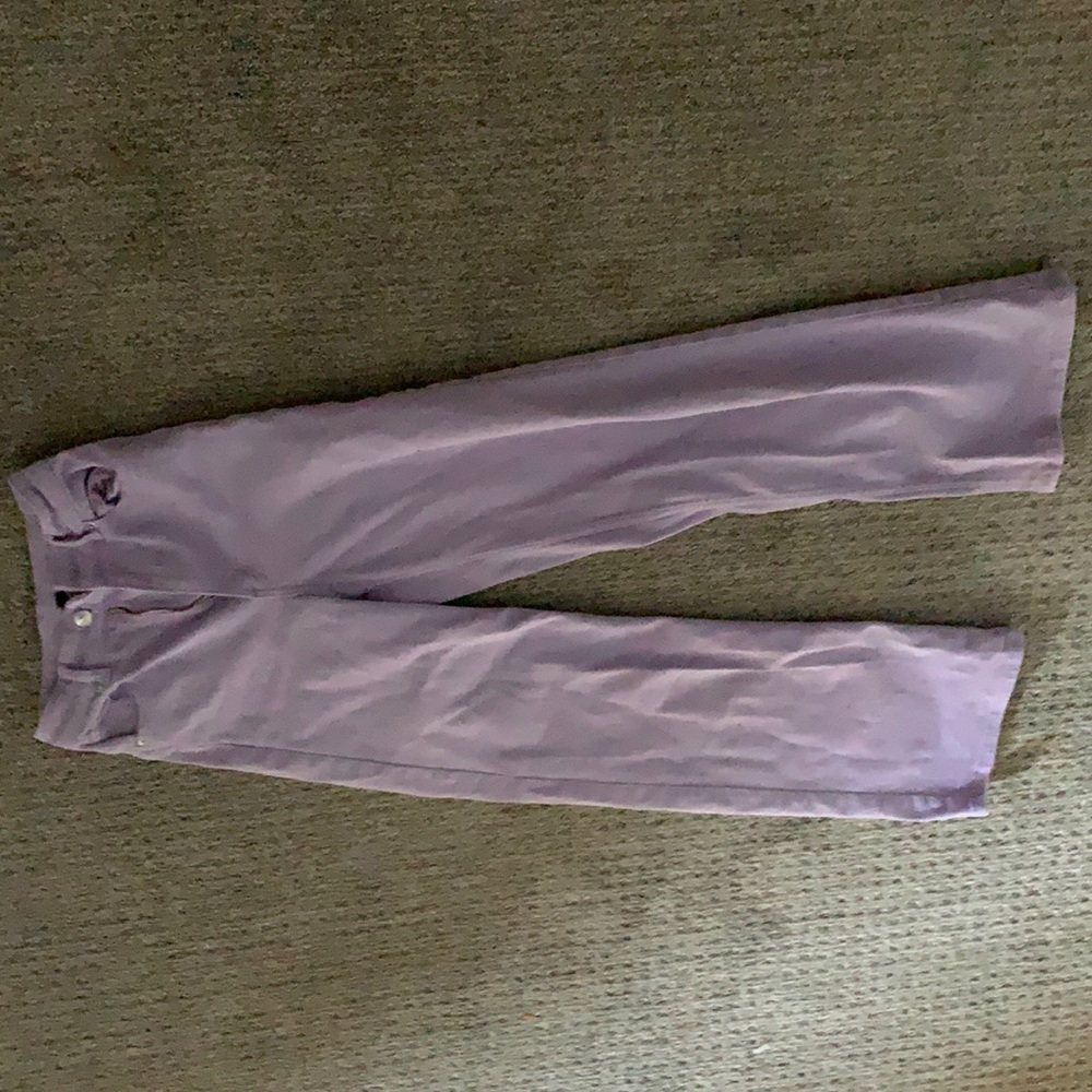 purple wide flare jeans